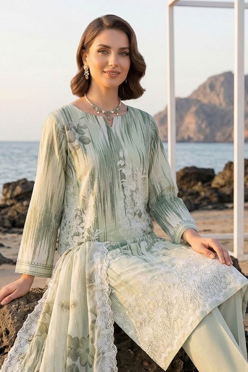 Riaz Arts | Rang-e-Noor Luxury Lawn - 3 Pc | RA - RN - 09