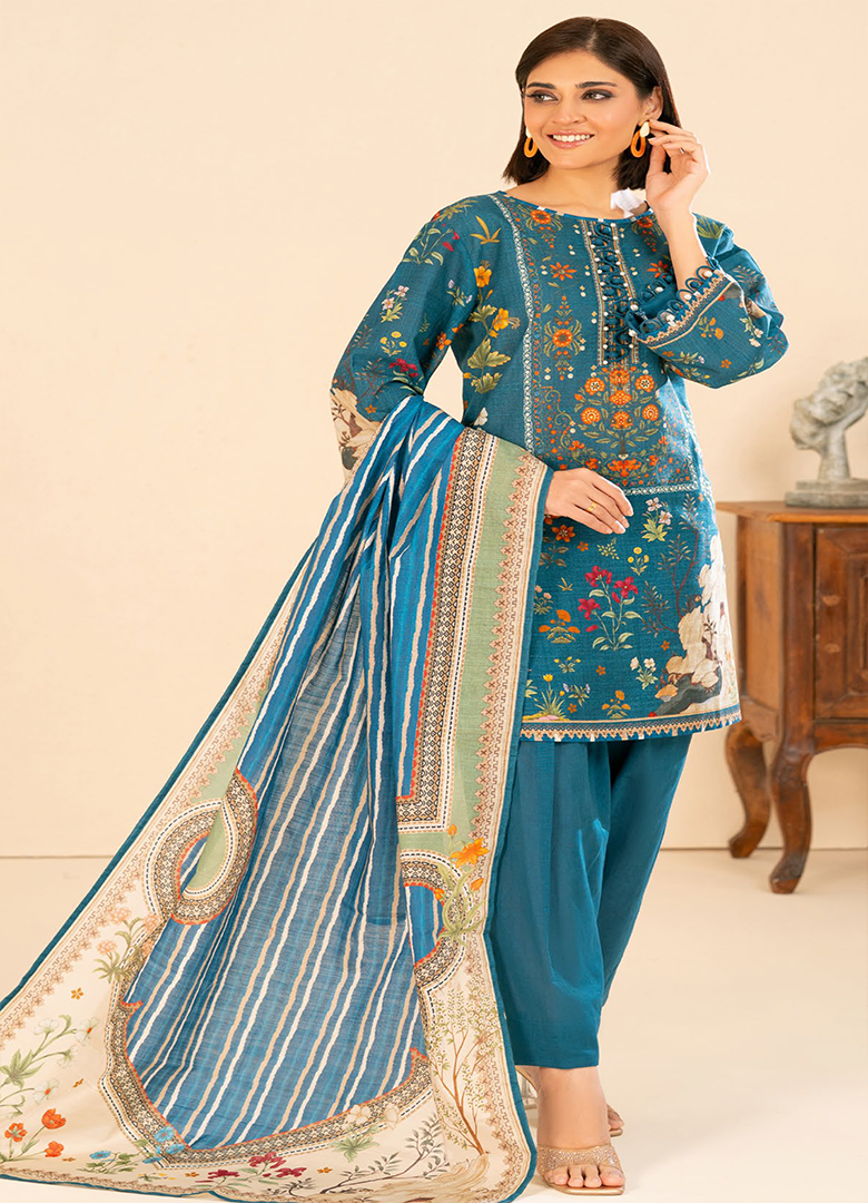 GULAHMED | PRINTED KHADDAR 3PCS  | 09