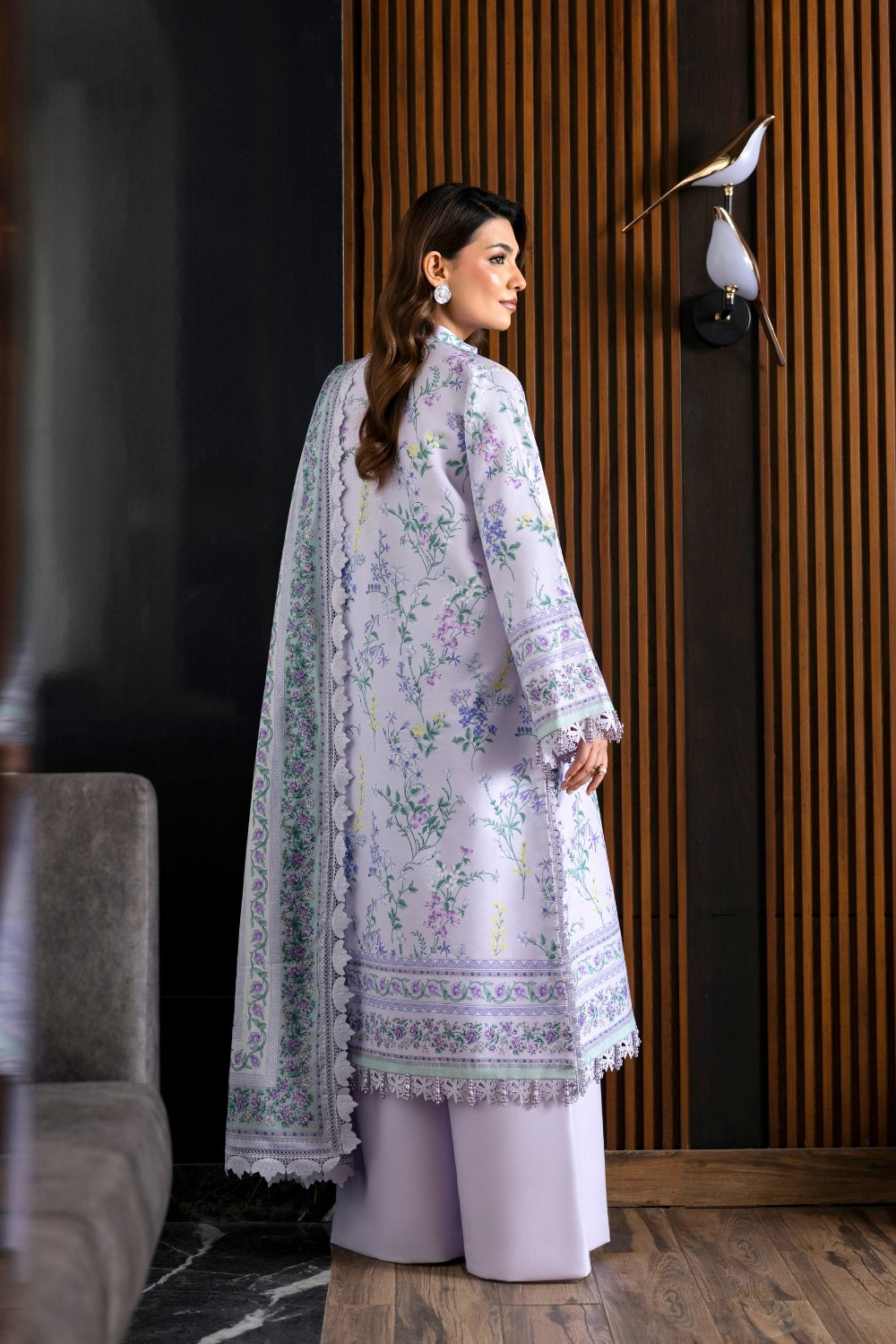 Naqsh | Midnight Meadow Lawn | Lavender