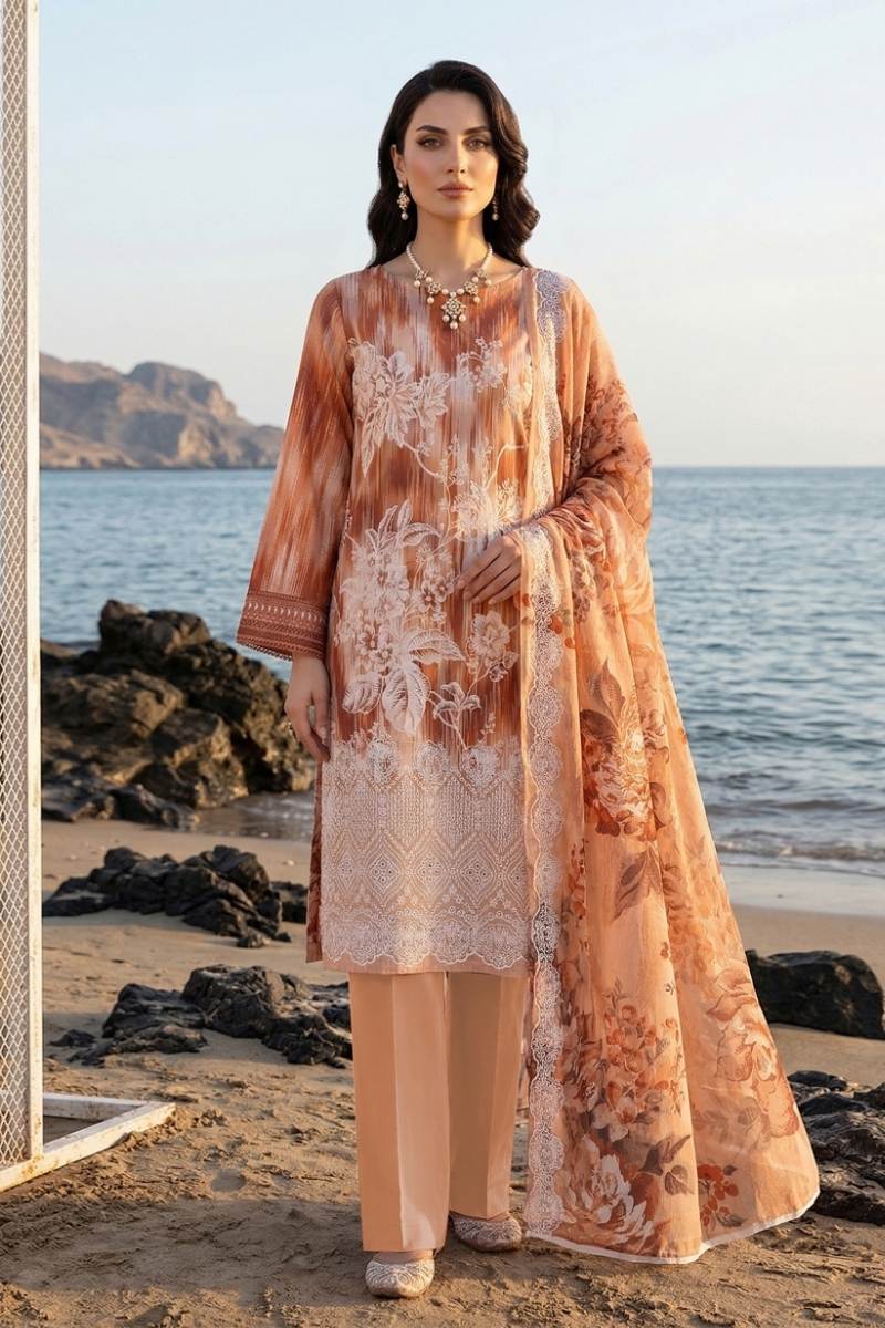 Riaz Arts | Rang-e-Noor Luxury Lawn - 3 Pc | RA - RN - 10