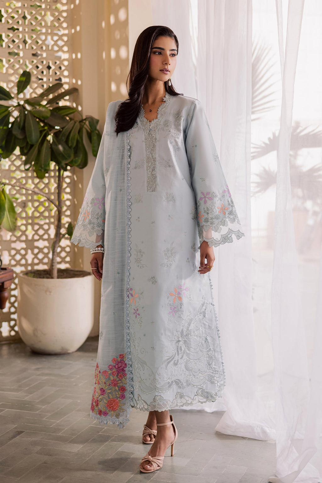 Raj bari | Selene Premium Festive Lawn | Zeen