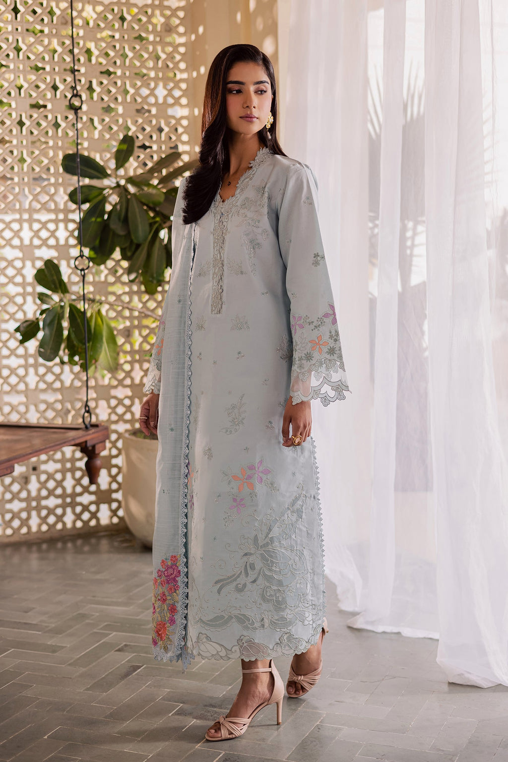 Raj bari | Selene Premium Festive Lawn | Zeen