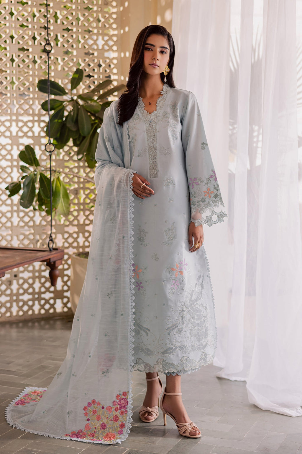 Raj bari | Selene Premium Festive Lawn | Zeen