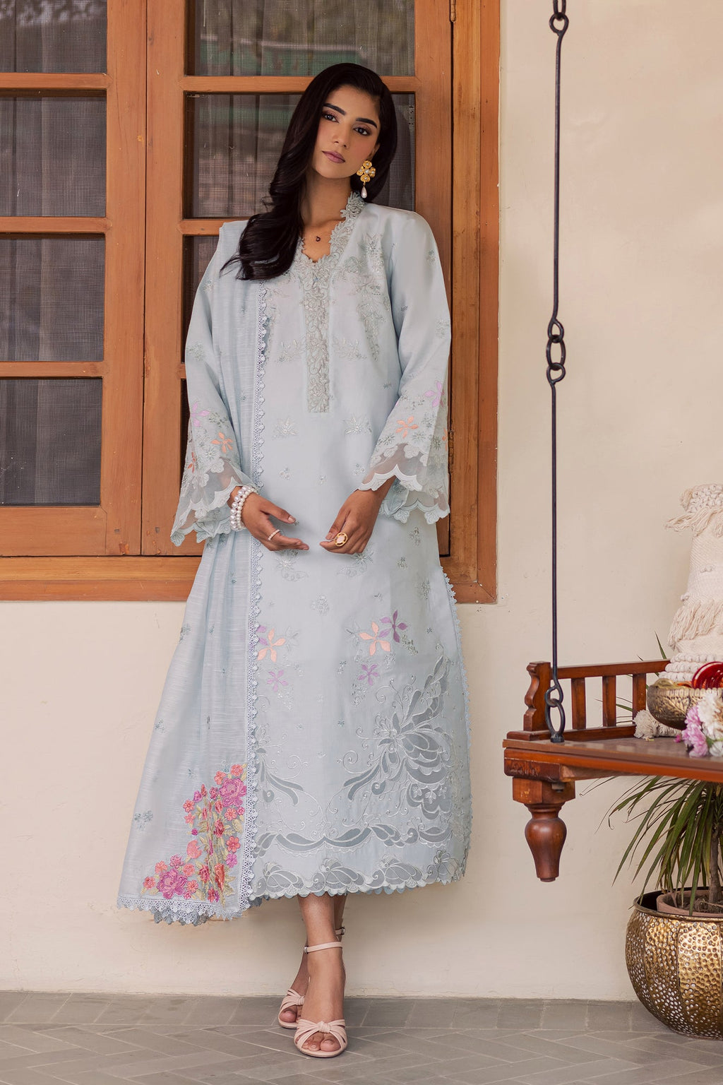 Raj bari | Selene Premium Festive Lawn | Zeen