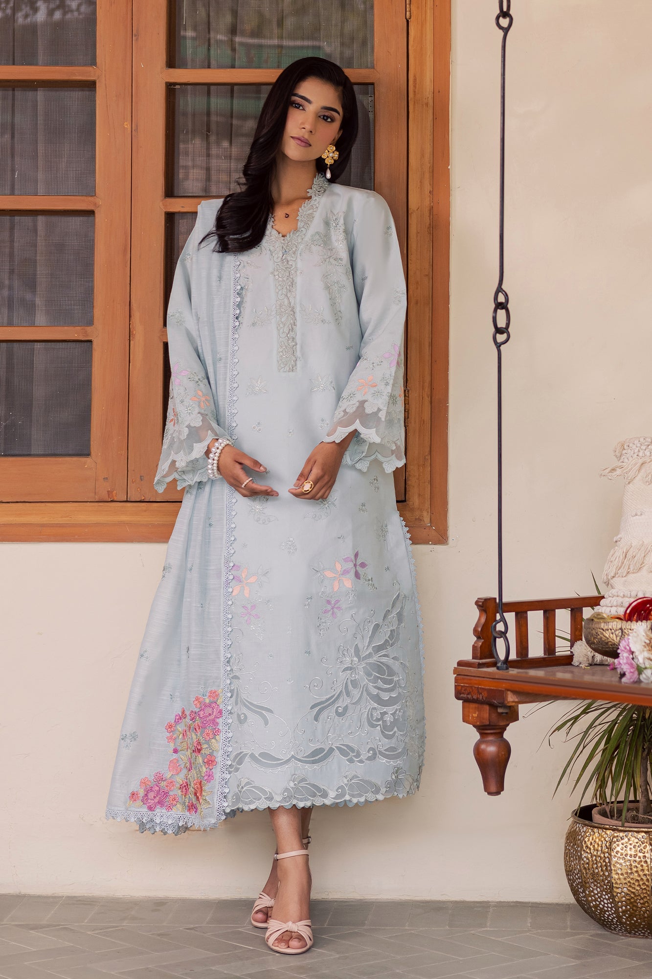 Raj bari | Selene Premium Festive Lawn | Zeen