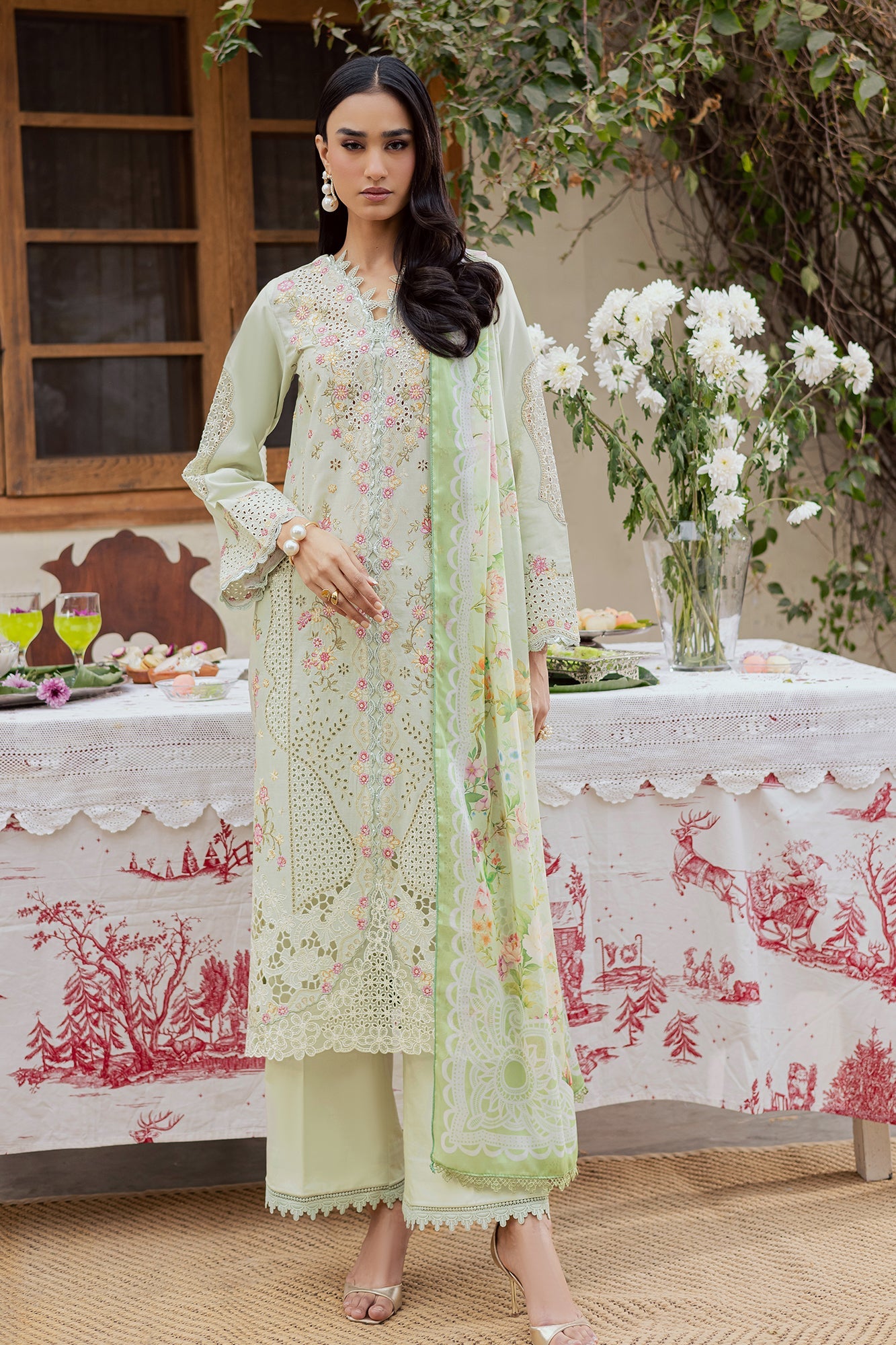Raj bari | Selene Premium Festive Lawn | Elina