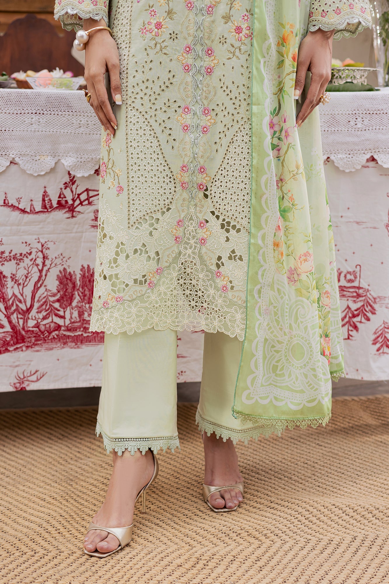 Raj bari | Selene Premium Festive Lawn | Elina