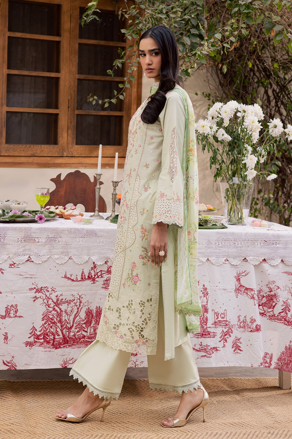 Raj bari | Selene Premium Festive Lawn | Elina