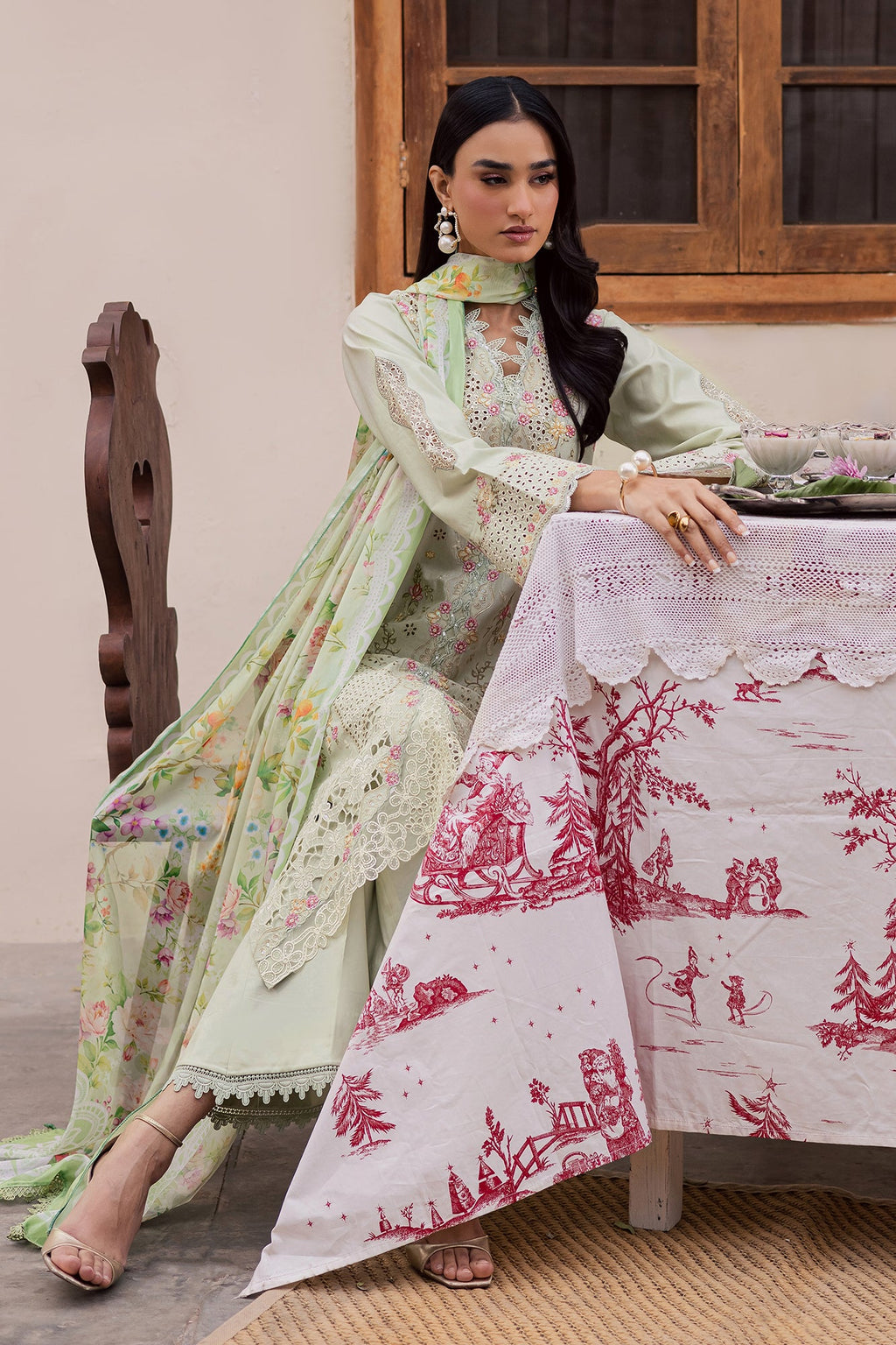Raj bari | Selene Premium Festive Lawn | Elina