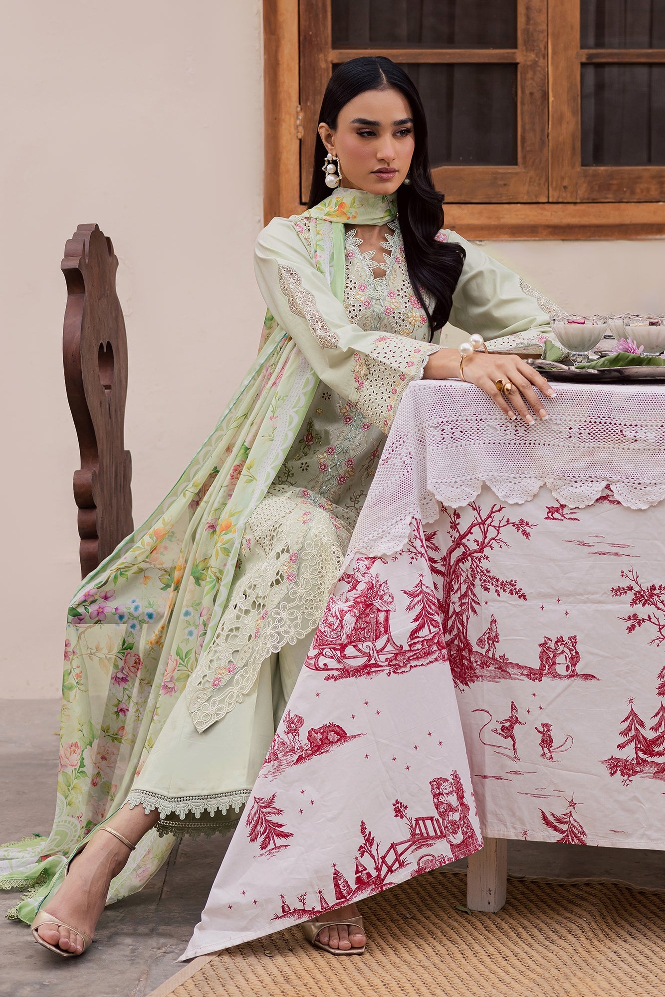 Raj bari | Selene Premium Festive Lawn | Elina