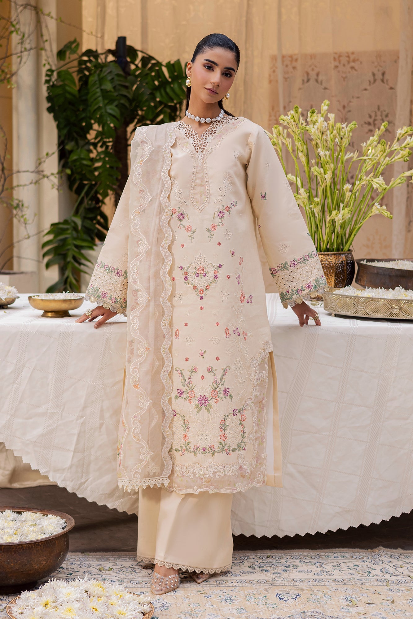 Raj bari | Selene Premium Festive Lawn | Inara