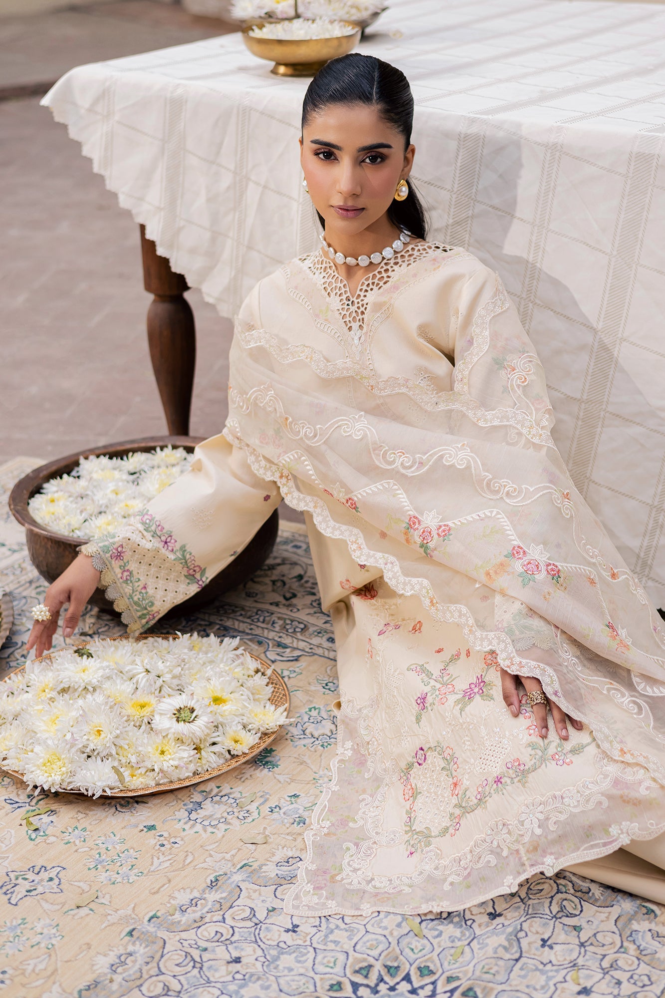 Raj bari | Selene Premium Festive Lawn | Inara