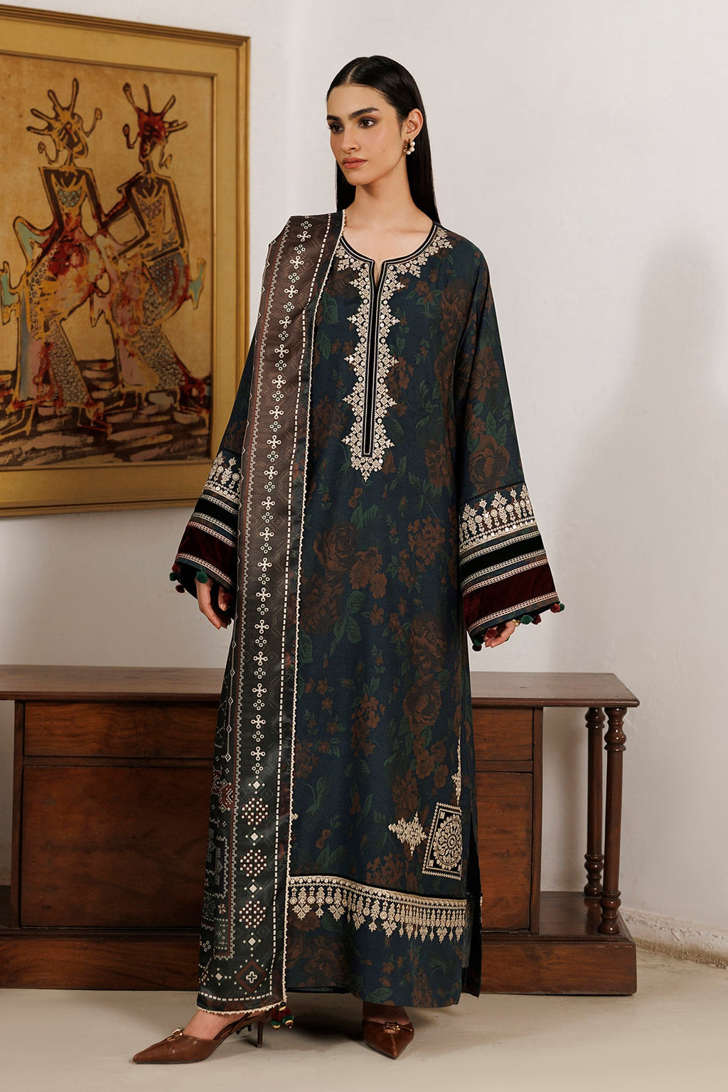 Jazmin | Embroidered Viscose Winter | UW-0266