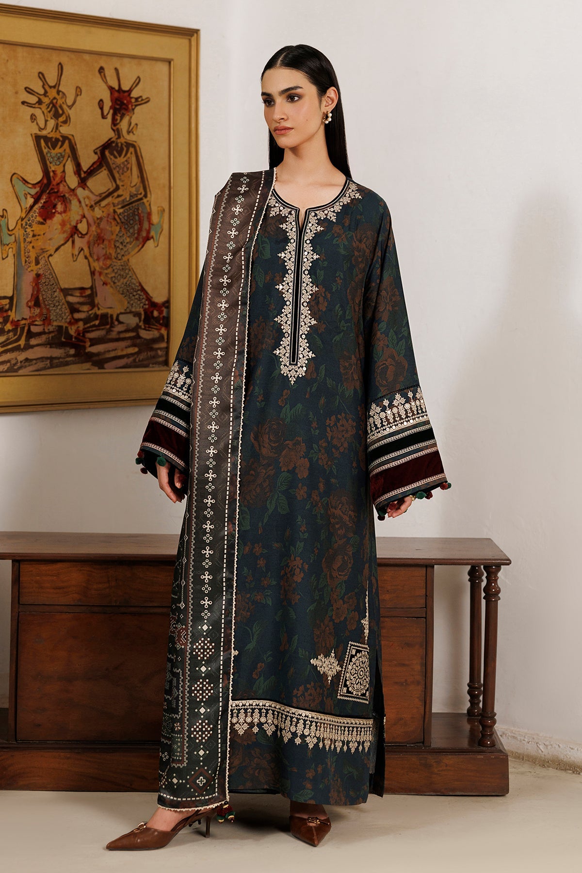 Jazmin | Embroidered Viscose Winter | UW-0266
