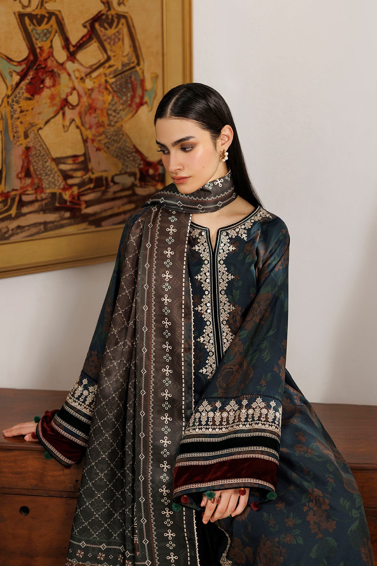 Jazmin | Embroidered Viscose Winter | UW-0266