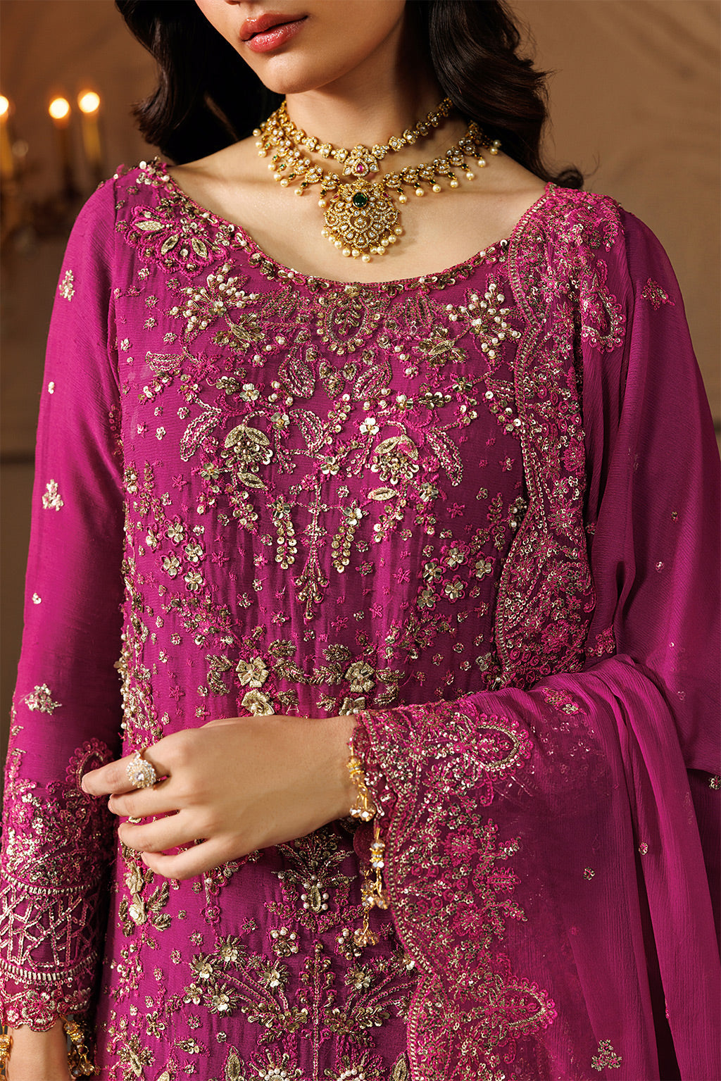Emaan Adeel | Celeste Formals Festive Edit - Chiffon | EMBER