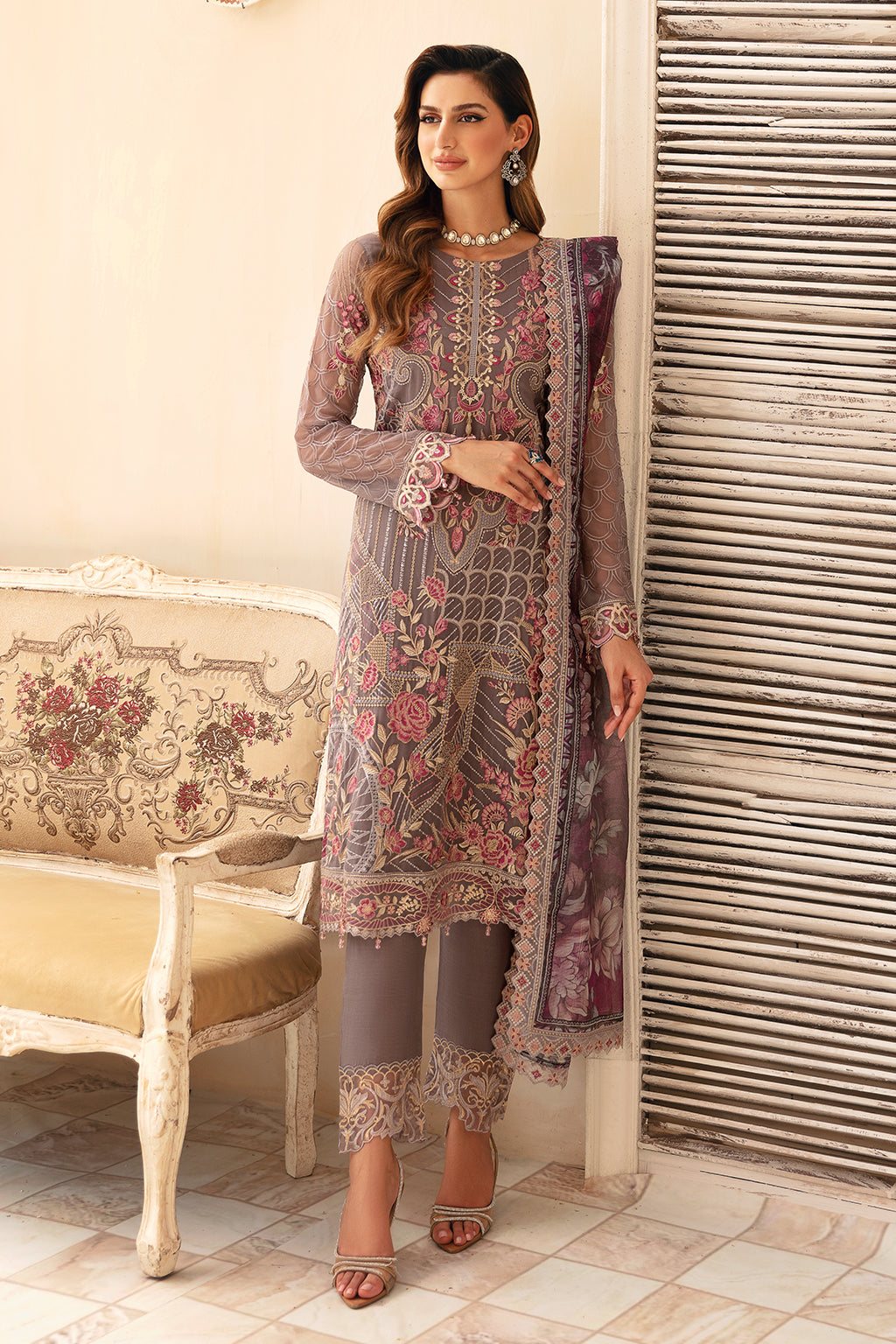 Ramsha | Chevron Festive lawn VOL 9 | A-908