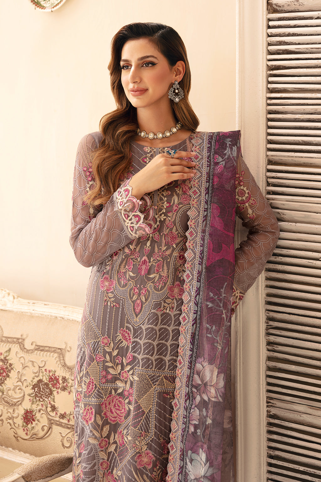 Ramsha | Chevron Festive lawn VOL 9 | A-908