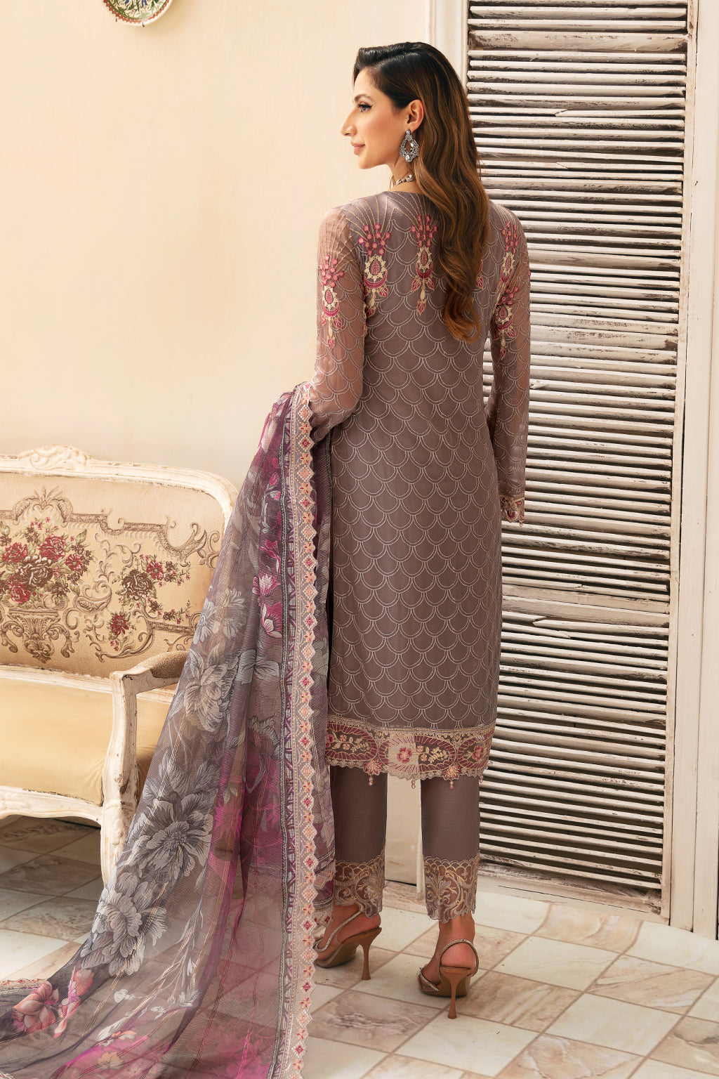 Ramsha | Chevron Festive lawn VOL 9 | A-908