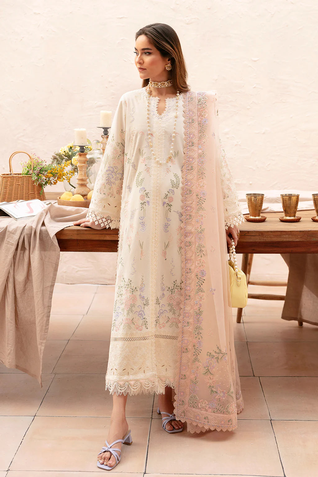 Afrozeh | Embroidered Lawn | Luna