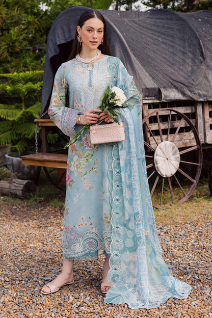 NUREH | GARDENIA - EMBROIDRED & PRINTED LAWN DORIA | NSG-209