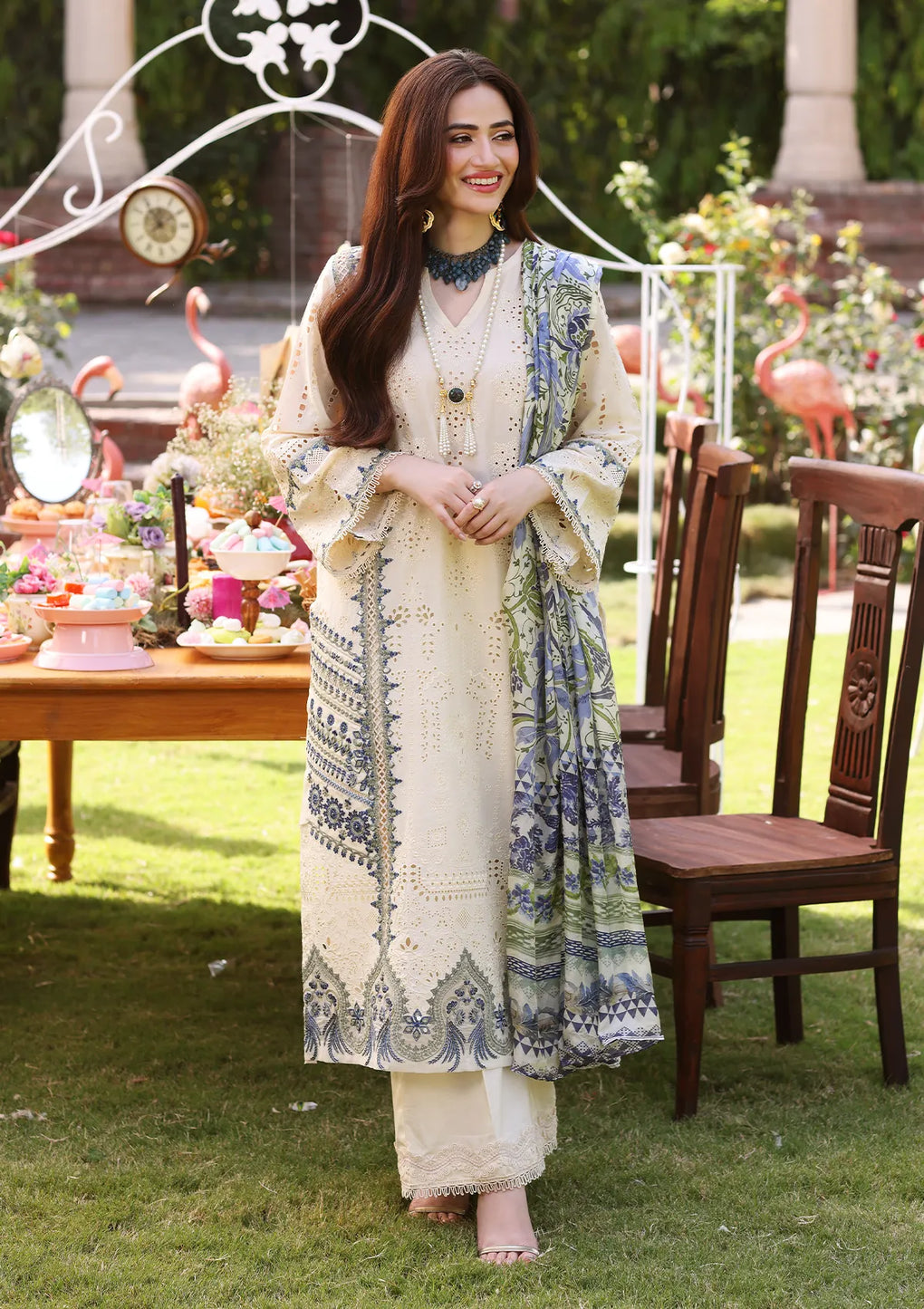 ELAF | Festive Chikankari Vol 2 |  ECF-07 DAISY