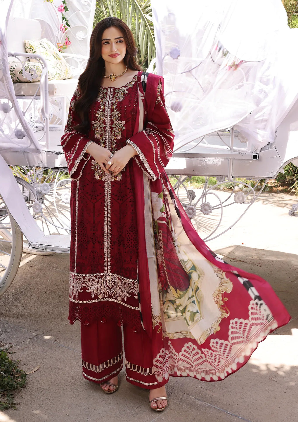 ELAF | Festive Chikankari Vol 2 | ECF-10 RED RIDING HOOD