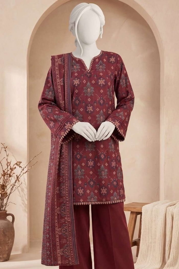 MTJ | Printed 3 PC Viscose Winter | WSDTW-PR-6083