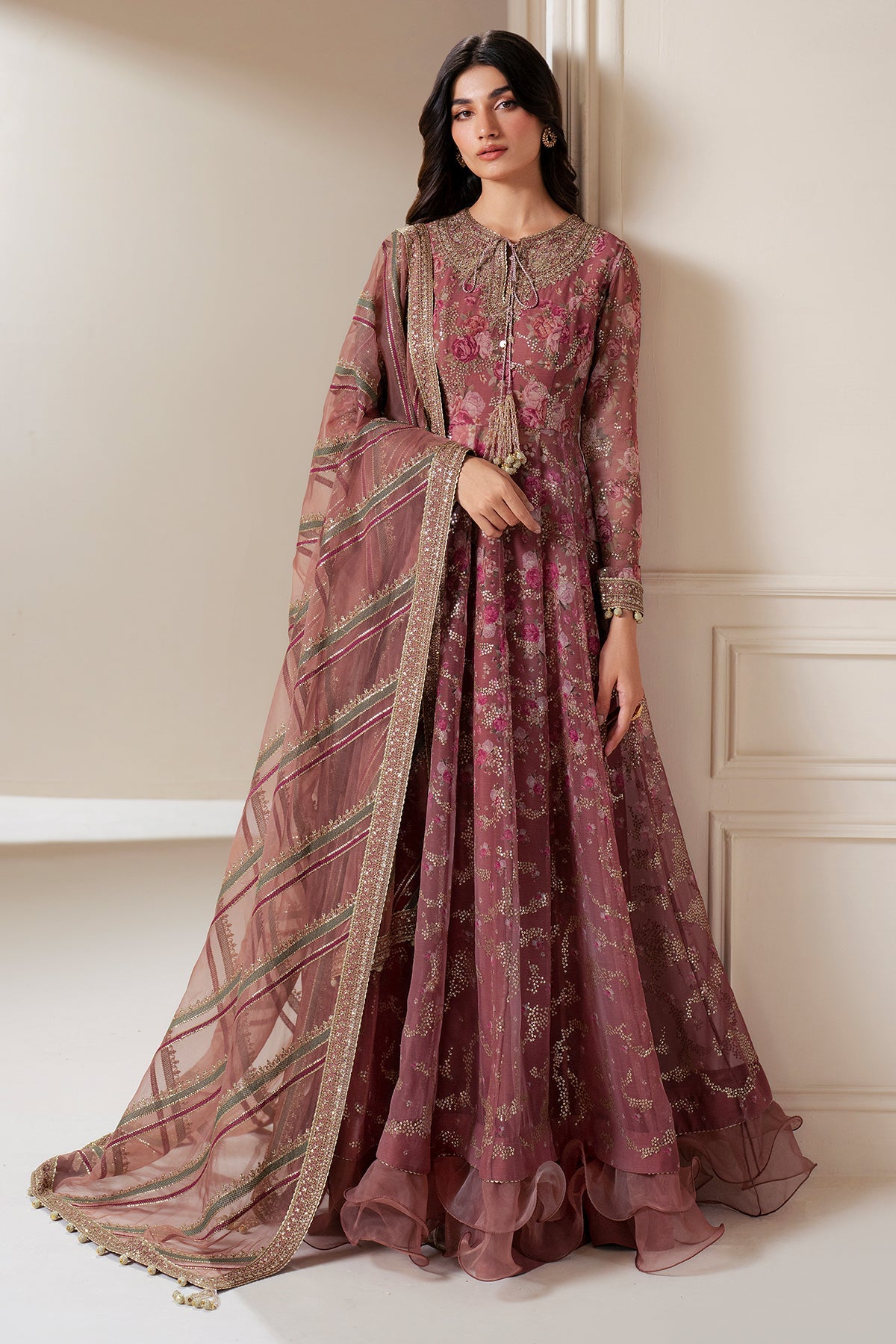 Jazmin | Embroidered Chiffon |  UC-3064