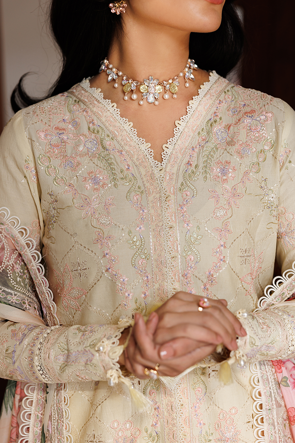 Emaan Adeel |  Mirabelle festive luxury lawn | Blossom Bliss