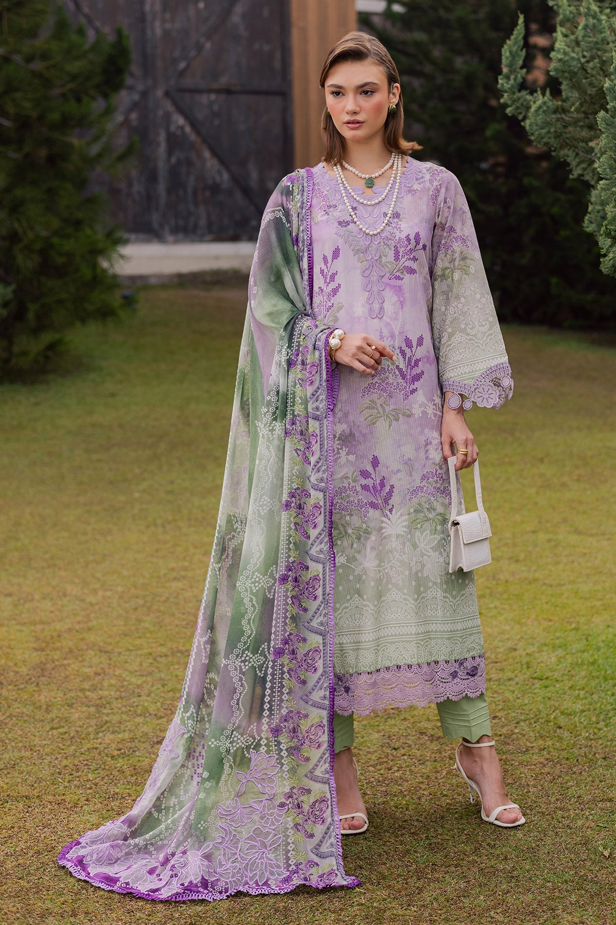 NUREH | GARDENIA - EMBROIDRED & PRINTED LAWN DORIA | NSG-211
