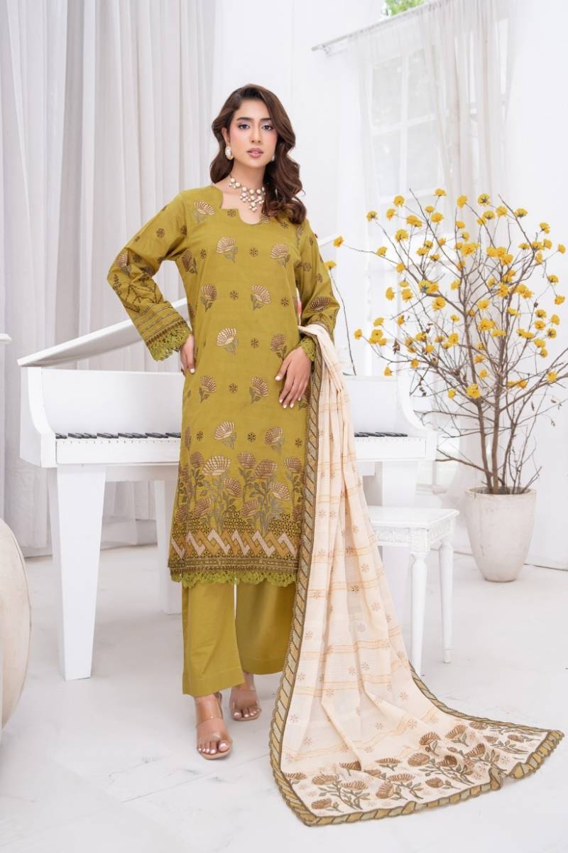 Riaz Arts | Zeenat Luxury Lawn - 3 Pc | RA - Z - 01