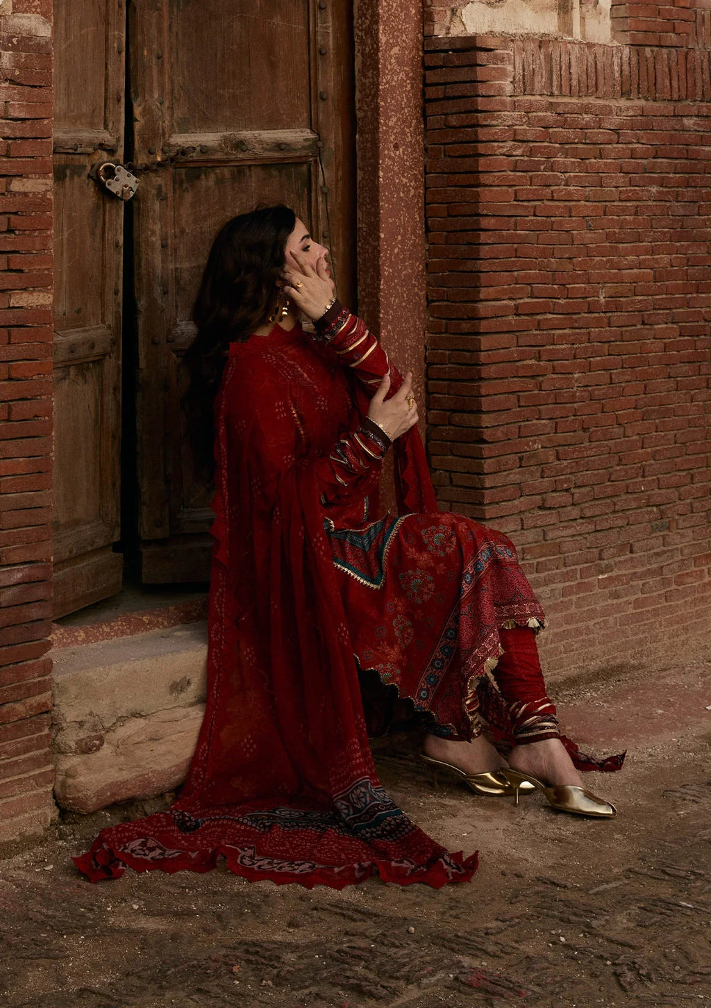 Kahf | Aangan Prints Chiffon '26 | Surkh Noor