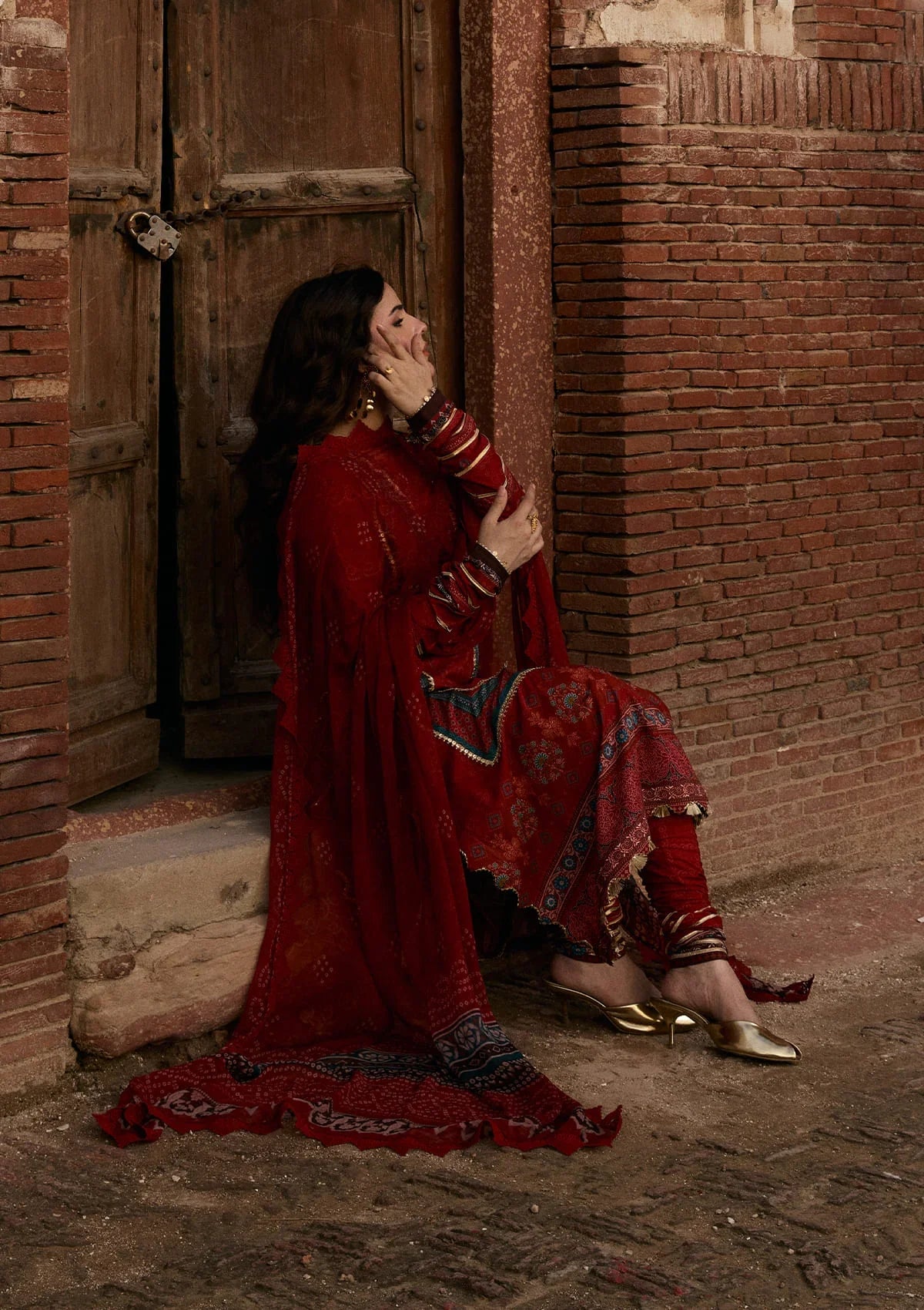 Kahf | Aangan Prints Chiffon '26 | Surkh Noor