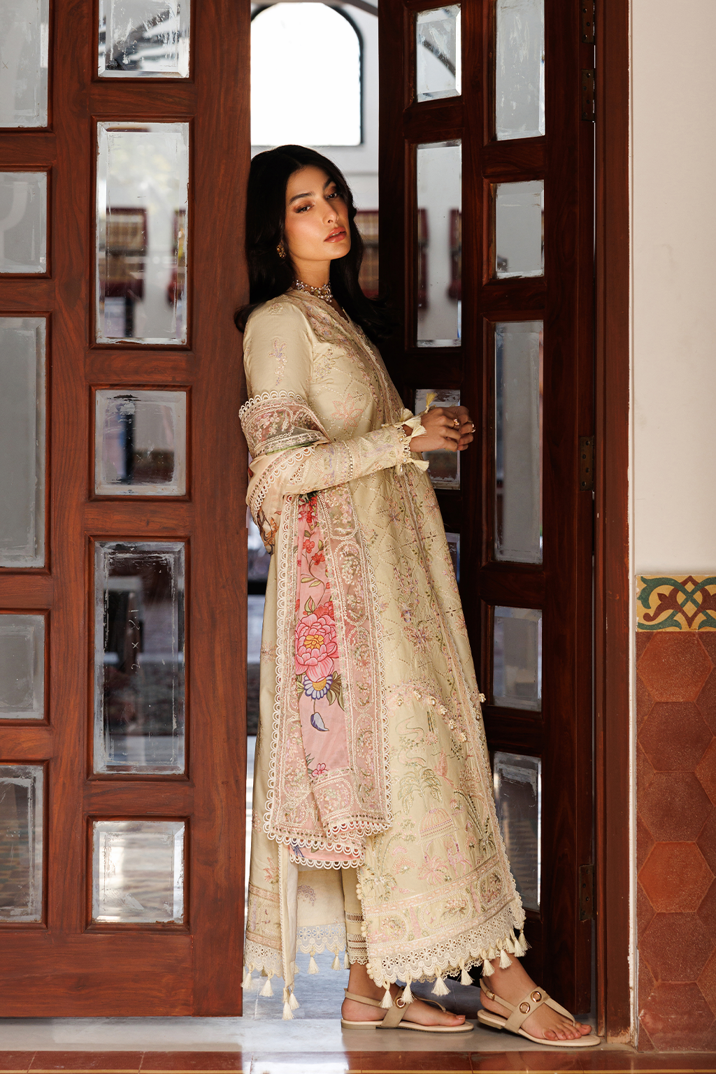 Emaan Adeel |  Mirabelle festive luxury lawn | Blossom Bliss