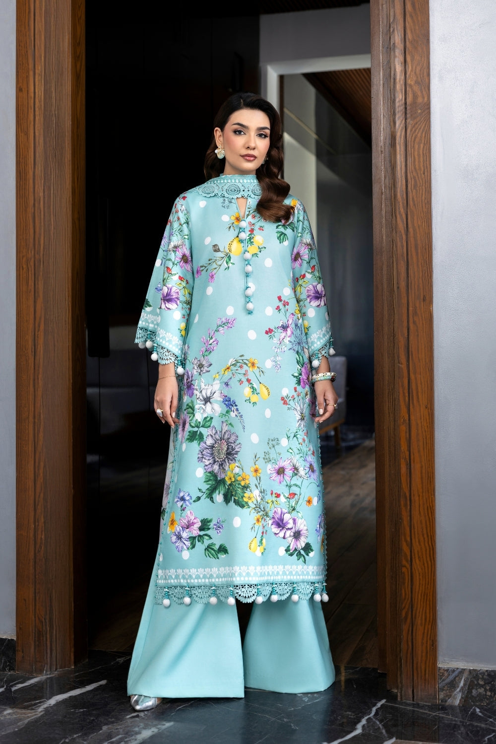 Naqsh | Midnight Meadow Lawn | Cerulean