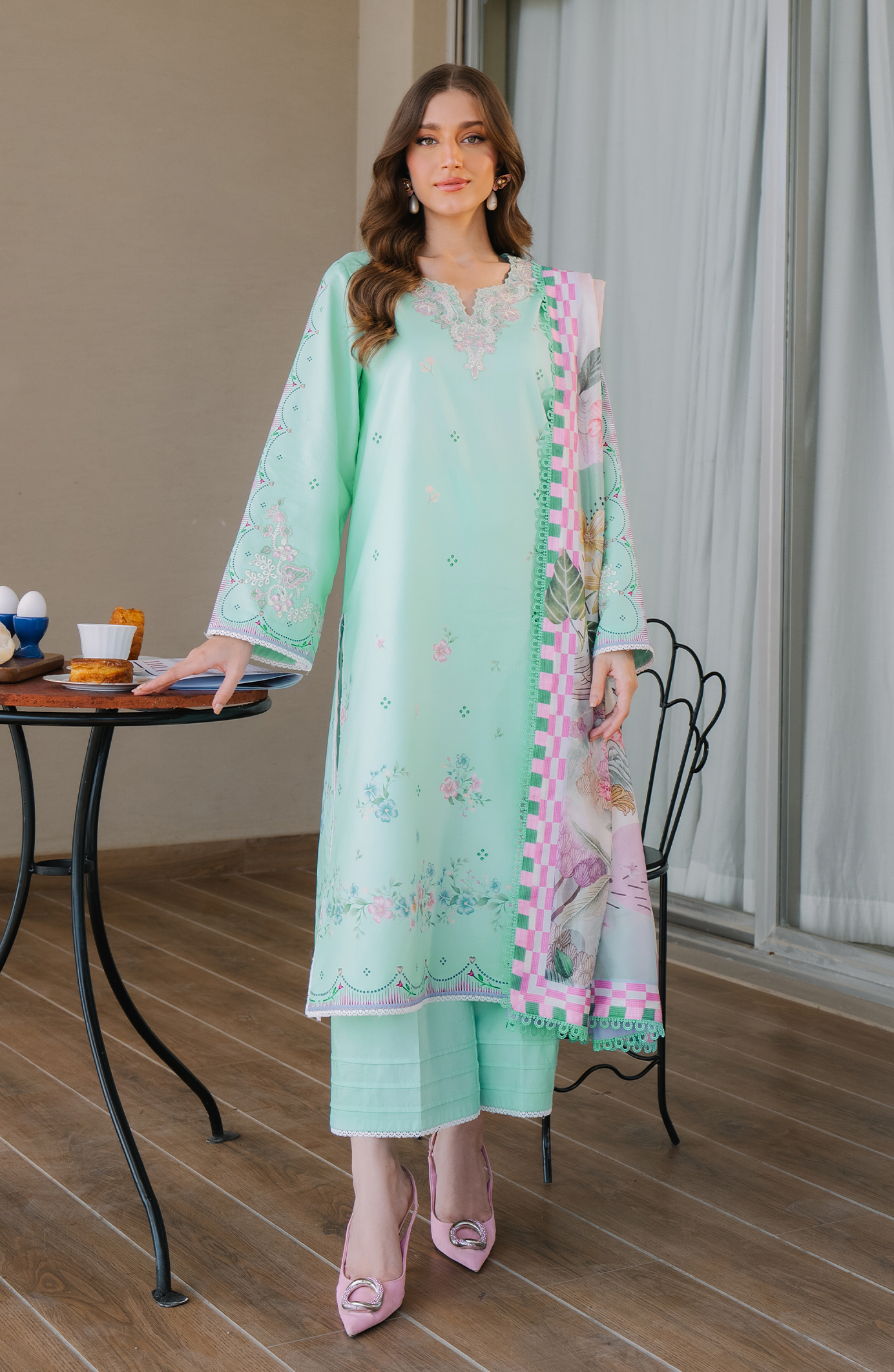 Seran | Afsanah - Unstitched Lawn | Elaya