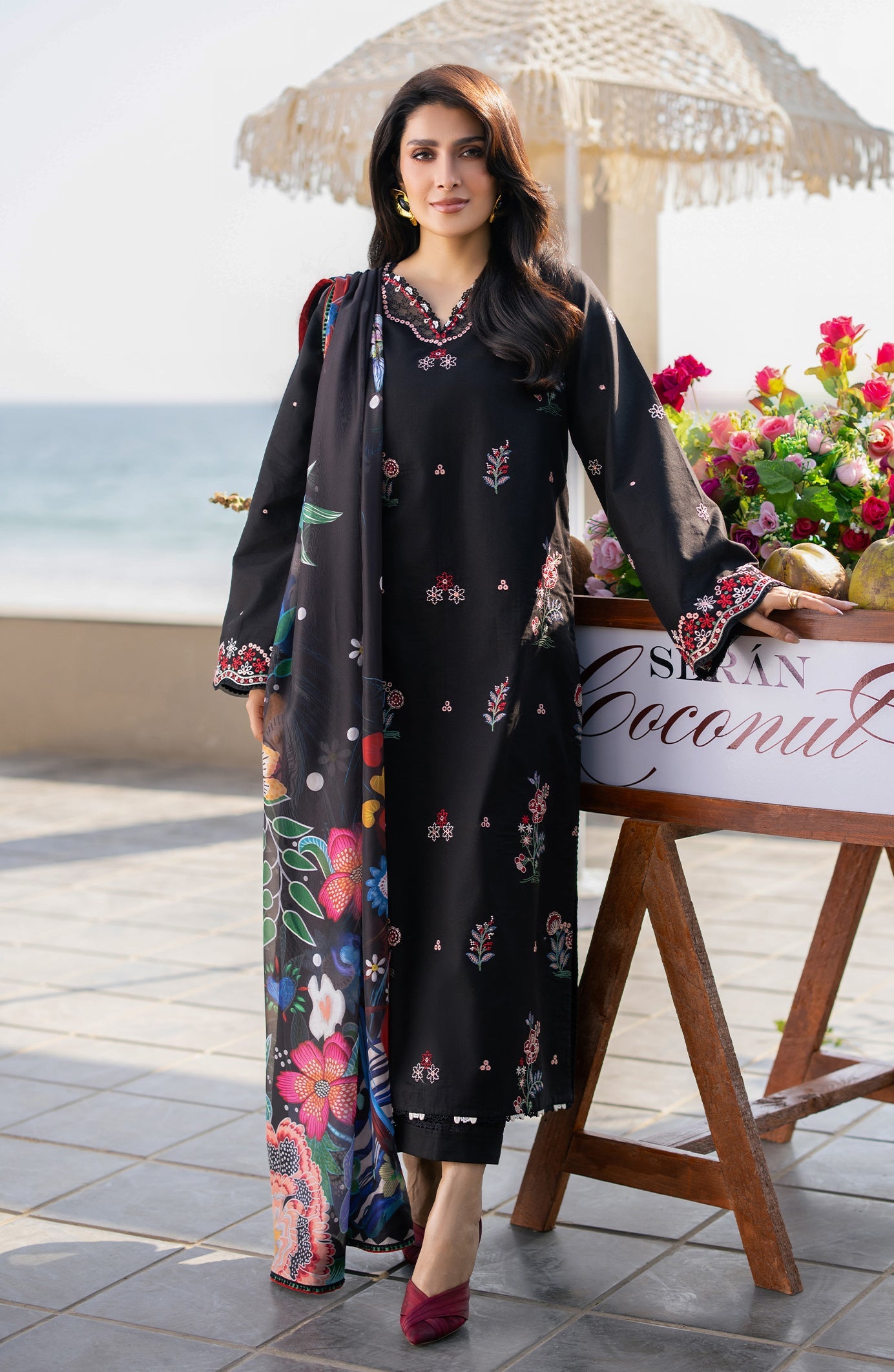 Seran | Afsanah - Unstitched Lawn | Maya