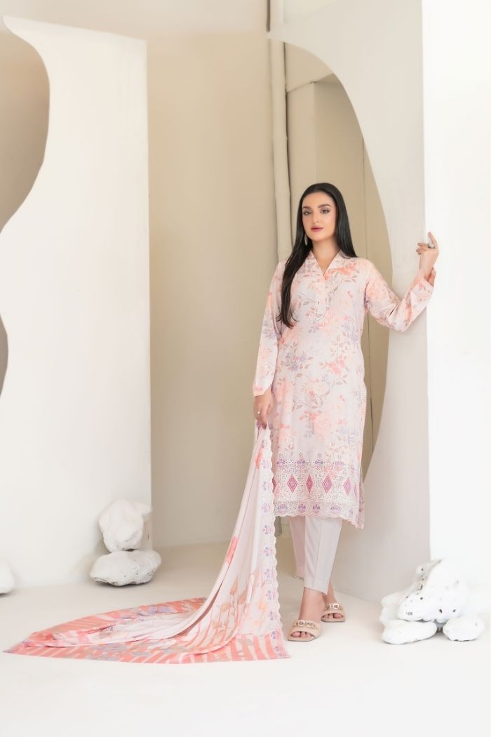 Tawakaal | Muskaan 3Pcs Embroidered Digital Print suiting | D-4416