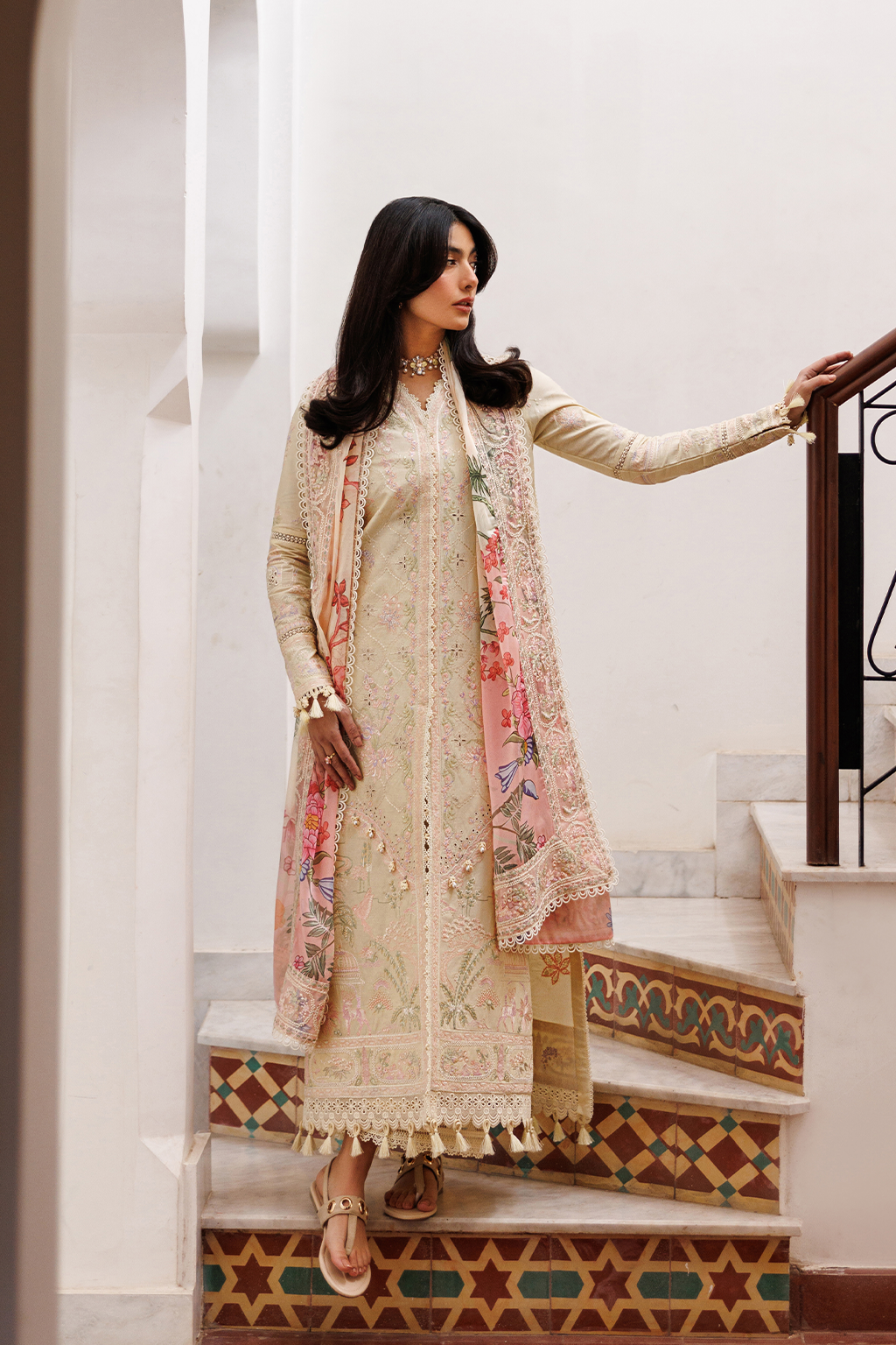 Emaan Adeel |  Mirabelle festive luxury lawn | Blossom Bliss