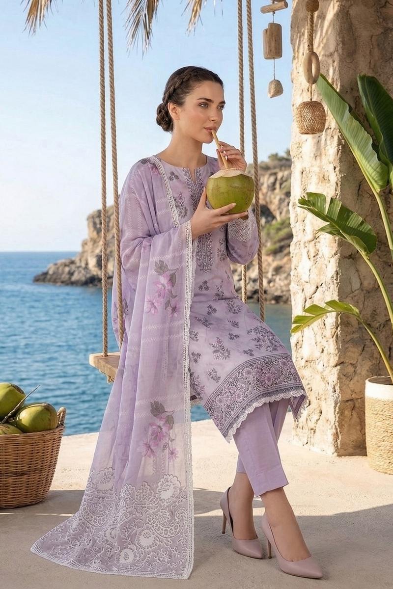 Riaz Arts | Distoor Supreme Lawn - 3 Pc | RA - D - 01