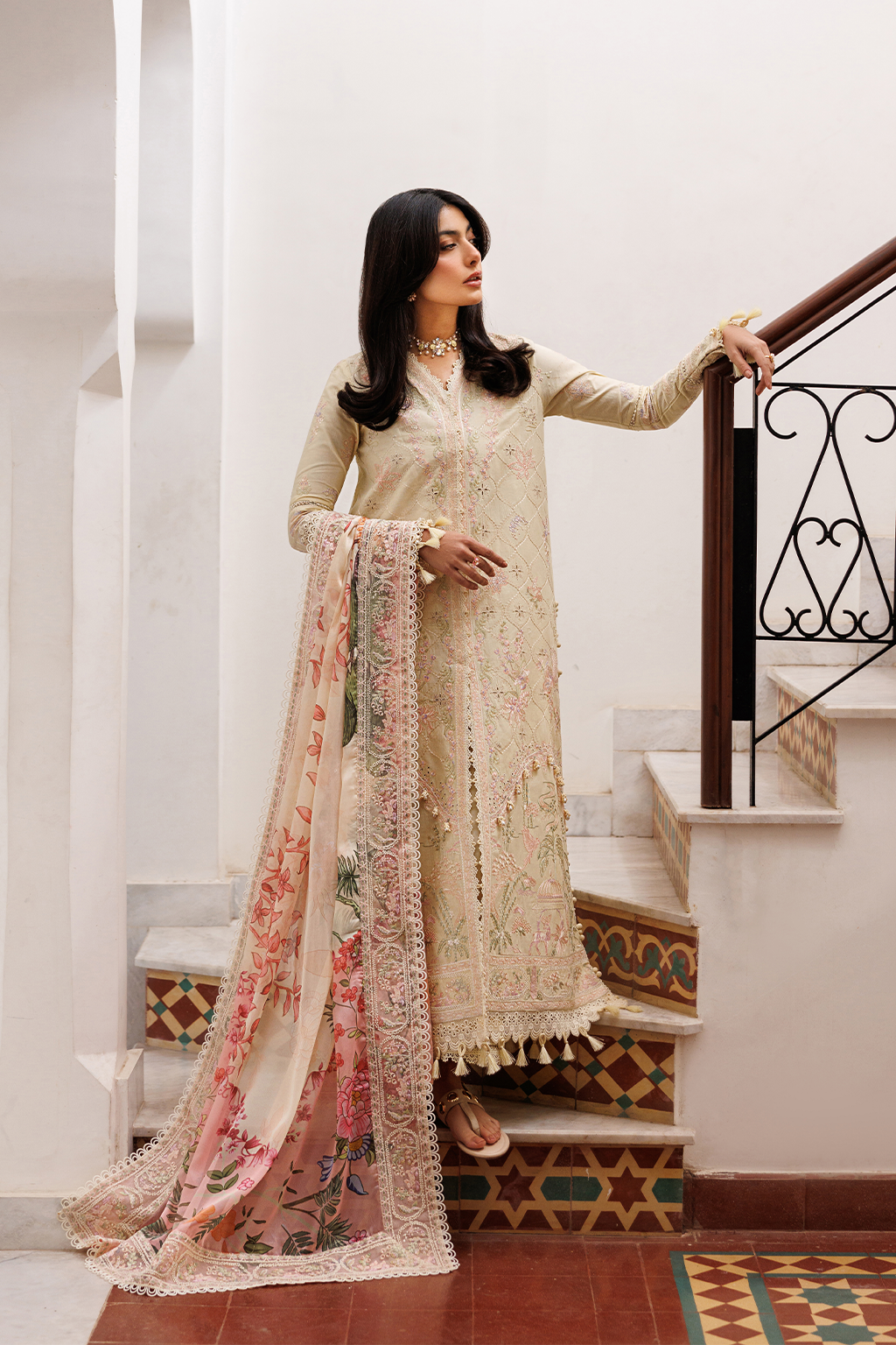 Emaan Adeel |  Mirabelle festive luxury lawn | Blossom Bliss