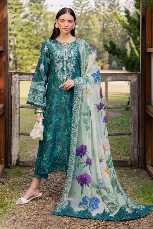 NUREH | GARDENIA - EMBROIDRED & PRINTED LAWN DORIA | NSG-210