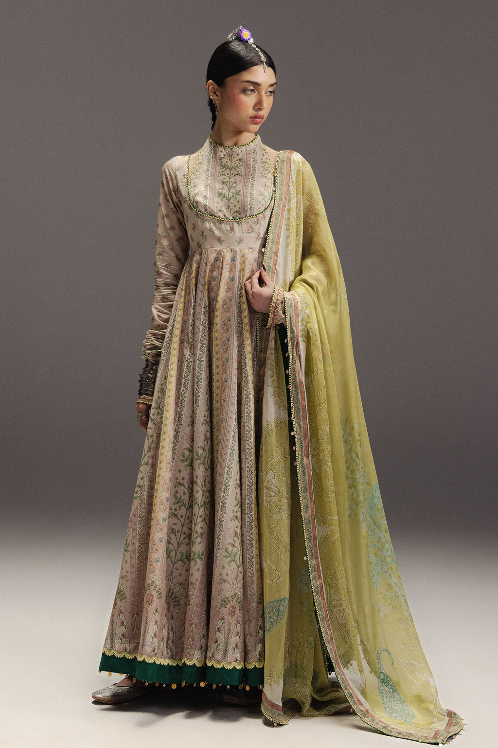 Zara Shahjahan | Anarkali Lawn 26 | Hoorain-D8