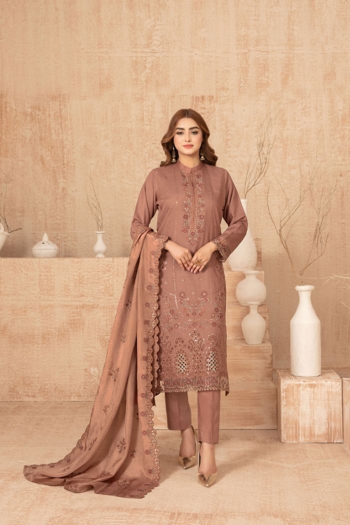 Tawakaal | Nisrine 3Pcs Embroidered Digital Print suiting | D-4981