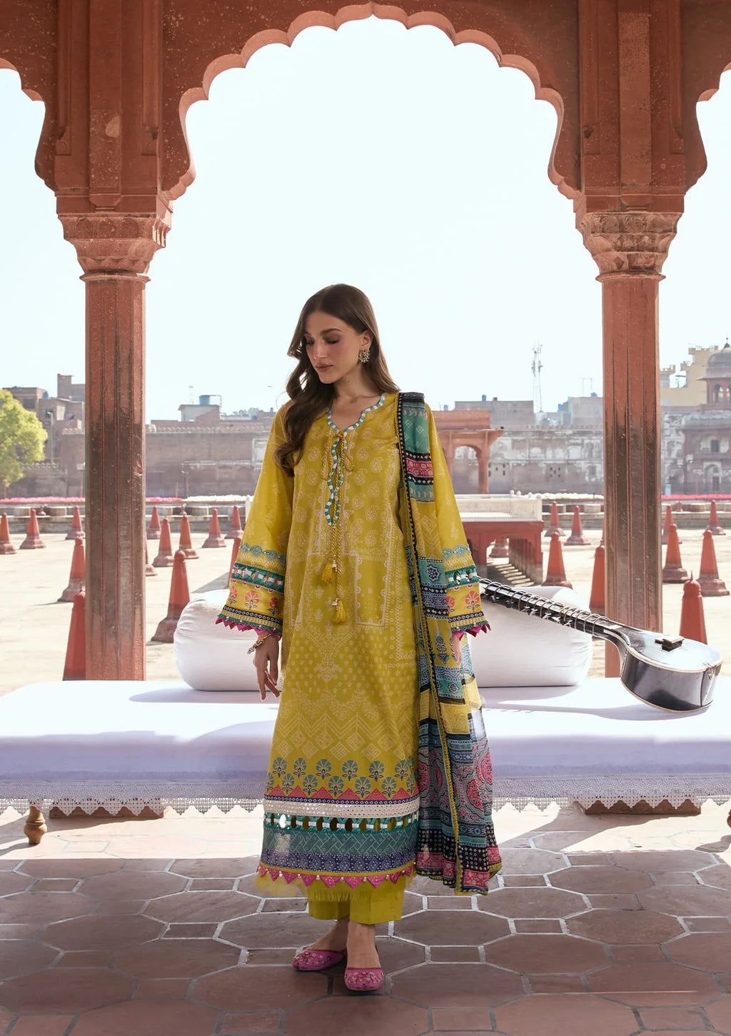Kahf | Aangan Prints Chiffon '26 | Zarafshan