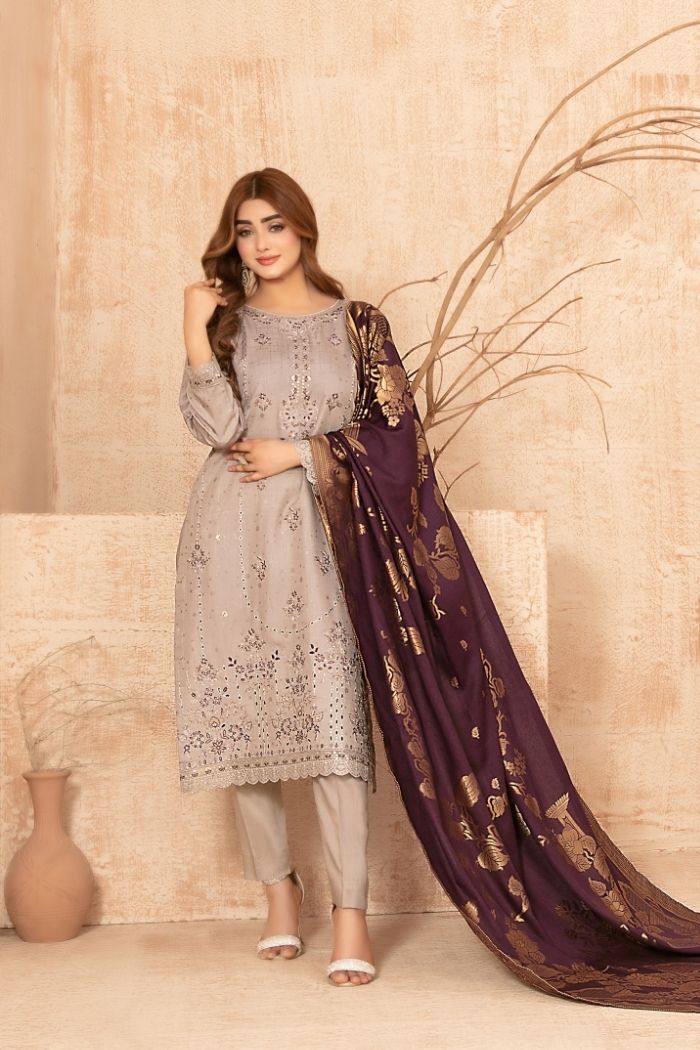 Tawakaal | Suha 3Pcs Embroidered Viscose Jacquard | D-4956