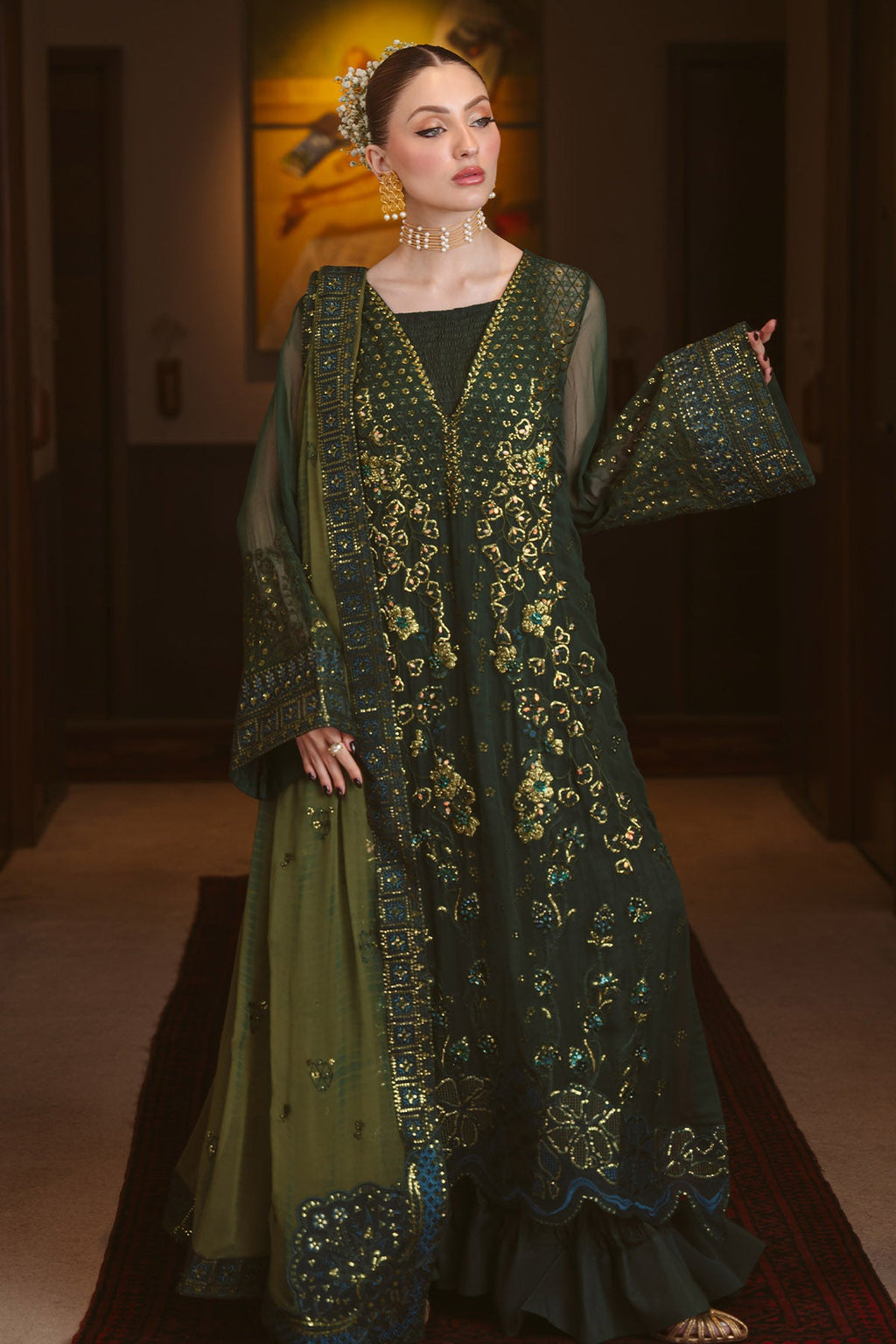 Nureh | Elaya Festive Chiffon | NEL-93A