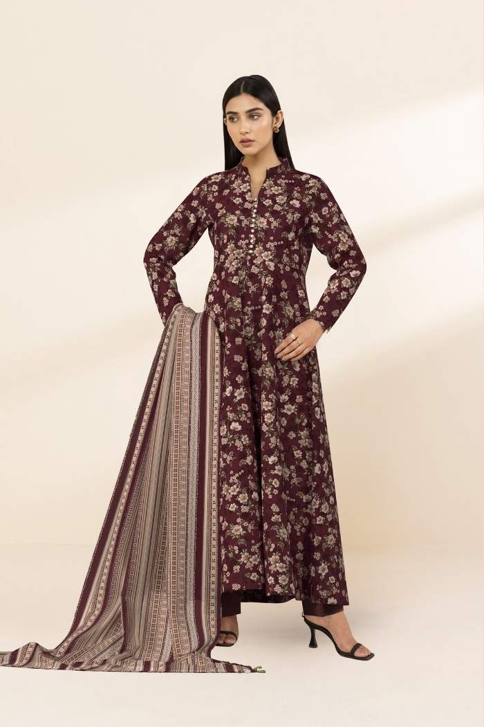 Sapphire | 3 Pc Printed Lawn Suit | 3PB-WS26CL11-101