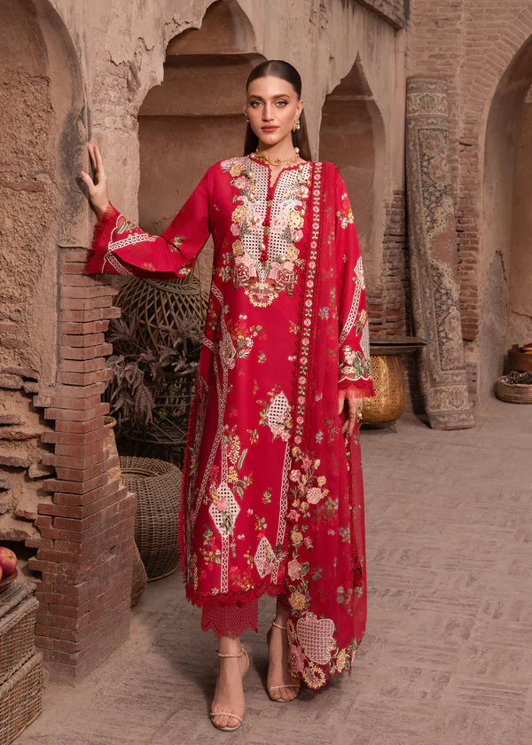 Saira Shakira | Breeze Unstitched Lawn '26 | ROSE-6-A